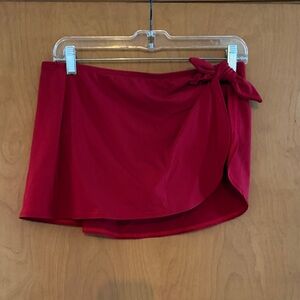 LOFT Red Swim Mini Skirt